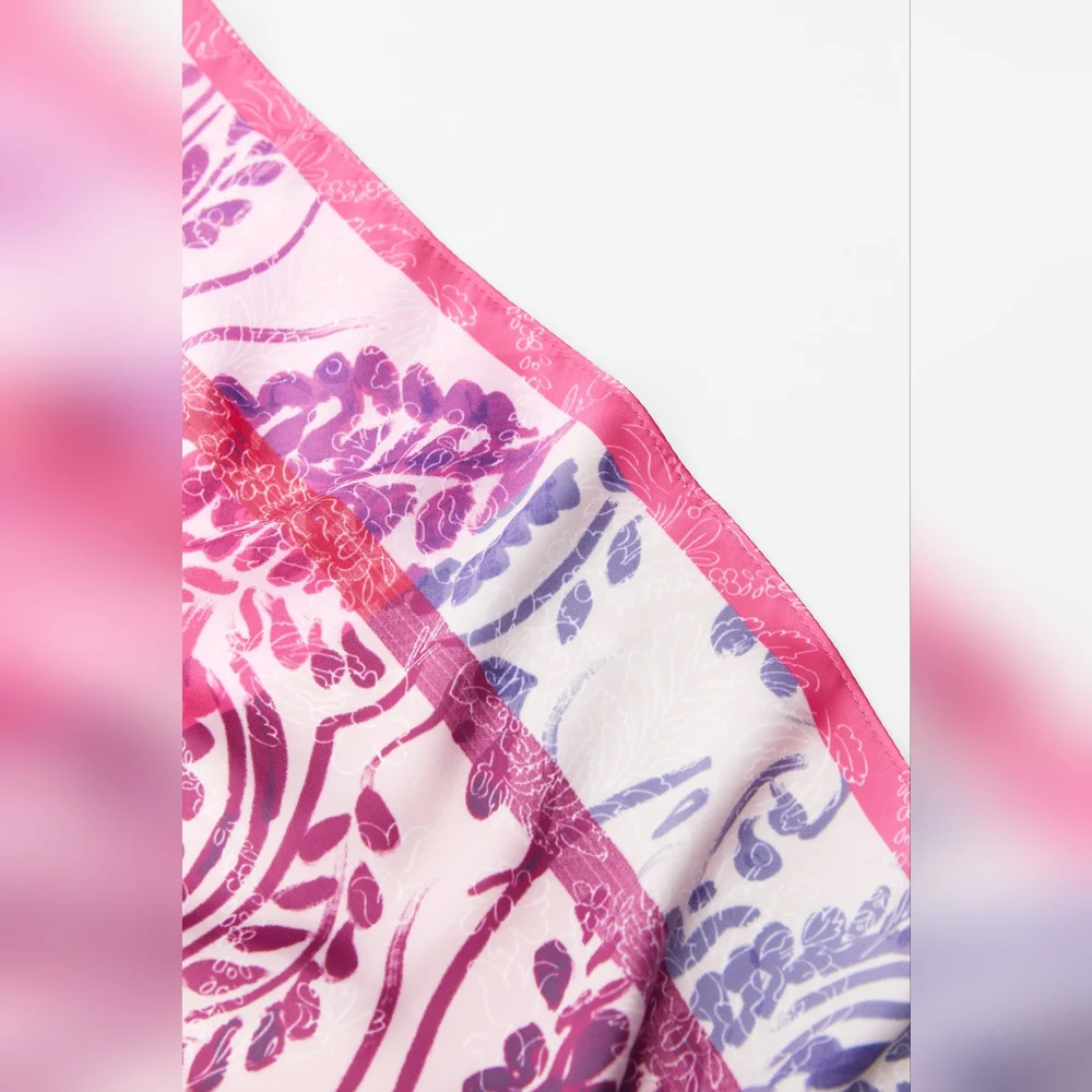 Zara Printed Satin Effect Scarf